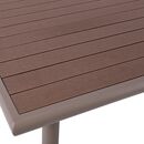 Serrano Τραπέζι Κήπου-Βεράντας Μέταλλο Βαφή Sand Beige, Polywood Καρυδί