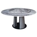Lazy Susan Τραπέζι με Κεντρική Περιστρεφόμενη Επιφάνεια, Βάση Μέταλλο-Επιφάνεια Μάρμαρο