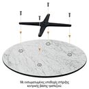 Hpl (High Pressure Laminated) Επιφάνεια Τραπεζιού Απόχρωση Black Marble, Εξωτερικού Χώρου