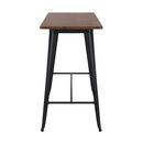 Relix Wood Dark oak Τραπέζι bar-Pro, Μέταλλο Βαφή Μαύρο