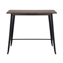Relix Wood Dark oak Τραπέζι bar-Pro, Μέταλλο Βαφή Μαύρο