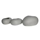 Flower pot-Rock set 3 Τεμαχίων, Cement Απόχρωση White