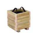 Flower pot Wood Γλάστρα, Εμποτισμού Pine, Απόχρωση Φυσικό, 30x30x32cm