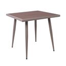 Serrano Τραπέζι Κήπου-Βεράντας Μέταλλο Βαφή Sand Beige, Polywood Καρυδί