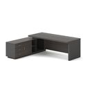 Vip Γραφείο Αριστερή Γωνία, Απόχρωση Grey Walnut