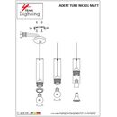 Se21-nm-5-Nm1w Adept Tube Nickel mat Nickel Matt Pendant+