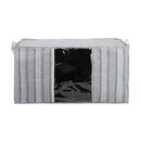 Estia Θηκη Αποθηκευσης non Woven Υφασματινη 50x40x30cm με Παραθυρο Ivory