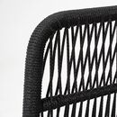 Mark set Σαλόνι Κήπου 4 Τεμαχίων Acacia Φυσικό, Rope Wicker Μαύρο, Μαξιλάρια Μπεζ
