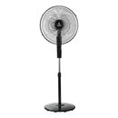 Estia Ανεμιστηρας Σταντ Επιδαπεδιος Clear 45cm 60w Μαυρος με Χρονοδιακοπτη