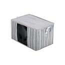 Estia Θηκη Αποθηκευσης non Woven Υφασματινη 60x45x35cm με Παραθυρο Ivory