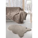 Σετ 2τμχ Alpaca Taupe guy Laroche  100% Pol. Art. fur