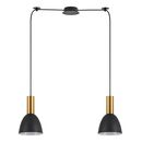 Se21-gm-4-bl2-ms2 Adept Tube Gold Matt Pendant Black Metal Shade+