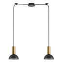 Se21-gm-4-bl2-ms3 Adept Tube Gold Matt Pendant Black Metal Shade+