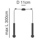 Se21-bl-5-bl2 Adept Tube Black Black Pendant+