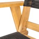 Coffee Living Καναπές 2θέσιος Καθιστικού Βεράντας-Κήπου, Ακακίαφυσικό-Rope Wicker Μαύρο