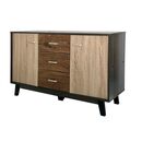 Velco pro Systems Μπουφες 120x38x74 cm με δυο Πορτες & Τεσσερα Συρταρια Σφενδαμος
