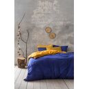 Σετ Παπλωματοθήκη Μονή Abalone - Blue / Mustard Beige Nima Home 160x240