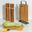 Estia σετ Επιφανειες Κοπης Bamboo Essentials 5 τεμ με Βαση Μεταλλικη