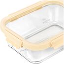 Estia Φαγητοδοχειο Click&seal Γυαλινο 1520ml 23.5x17.8x7.6cm με Καπακι Πλαστικο Ivory