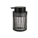 Estia Αντλια Σαπουνιου Alivio Γυαλινη Αναγλυφη 300ml 7.8x12.5cm Μαυρη