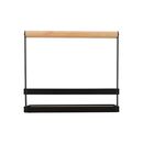 Estia Θηκη Οργανωσης Bamboo Essentials με Χερουλι 24x10.5x21.3cm Μεταλλικη Μαυρη