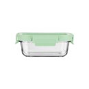 Estia Φαγητοδοχειο Click&seal Γυαλινο 370ml 16.3x12.3x6.2cm με Καπακι Πλαστικο Mint