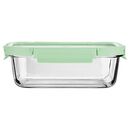Estia Φαγητοδοχειο Click&seal Γυαλινο 1520ml 23.5x17.8x7.6cm με Καπακι Πλαστικο Mint