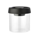 Estia Δοχειο Αποθηκευσης Κενου Αερος Γυαλινο 450ml με Καπακι Μαυρο