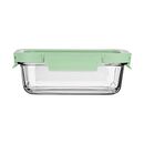 Estia Φαγητοδοχειο Click&seal Γυαλινο 1050ml 21.6x16.5x7.4cm με Καπακι Πλαστικο Mint