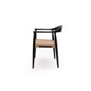 Καρέκλα Τραπεζαρίας με Μπράτσα Kels Black (63x53x76) Soulworks 0940006