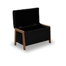 Dali Σκαμπο Velvet Black με Αποθ. Χωρο 75x42x44εκ.
