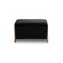 Dali Σκαμπο Velvet Black με Αποθ. Χωρο 75x42x44εκ.