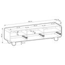 Έπιπλο Τηλεόρασης Albion με Συρτάρια Λευκό Kazmir 160x44x39cm