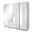 Ντουλάπα Arco Λευκό High Gloss 220x202x54cm με Καθρέπτη και Συρτάρια
