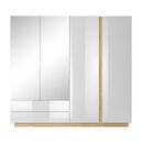 Ντουλάπα Arco Λευκό High Gloss 220x202x54cm με Καθρέπτη και Συρτάρια