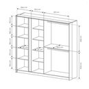Ντουλάπα Dast Μπεζ Τετράφυλλη 223x210x55cm