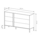 Συρταριέρα Dast Μπεζ με 6 Συρτάρια 137x81x39cm
