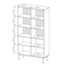 Βιτρίνα Lang Ανθρακί+ Φυσικό Evoke με Φωτισμό 100x188x39cm