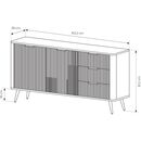 Μπουφές με Συρτάρια Lante Λευκός 163x81x38cm