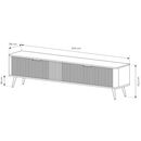 Έπιπλο Τηλεόρασης Lante Λευκό 200x51x38cm
