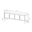 Έπιπλο Τηλεόρασης Lumi Λευκό Kazmir 181x82x39cm