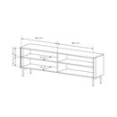 Έπιπλο Τηλεόρασης Lumi Λευκό Kazmir 181x82x39cm
