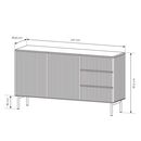 Μπουφές Muti με Συρτάρια Λευκό Kazmir 147x81x40cm