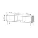 Έπιπλο Τηλεόρασης Muti Ανθρακί 147x51x39cm