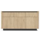 Μπουφές με Συρτάρια Torro Φυσικό Cremona + Ανθρακί  163x82x38cm