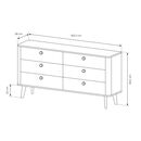 Συρταριέρα Viki Φυσικό dab Barista 163x83x38cm