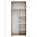 Ντουλάπα Δίφυλλη Oryana  Καρυδιά 90x210x62cm με 6 Ράφια