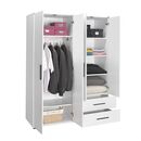 Ντουλάπα  White Λευκό 137x187x52cm Ad_grd-642-bb-3