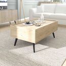 Τραπεζάκι Σαλονιού Luna Φυσικό Florida oak 103x44x60cm
