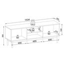 Έπιπλο Τηλεόρασης Japandi Φυσικό dab Linea 153x56x39cm